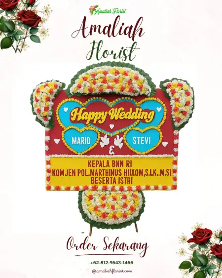 Papan Bunga Pernikahan Bangun Purba